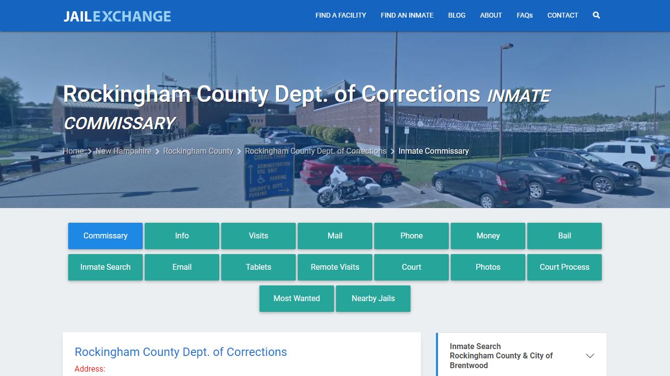 Rockingham County Dept. of Corrections Inmate Commissary - Jail Exchange